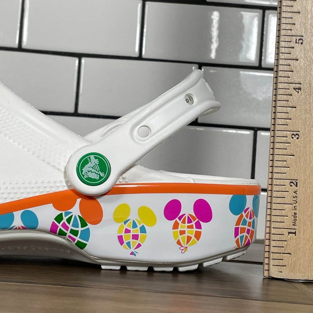 CROCS Classic DTP Balloon Clog Shoes Womens Size 11 White Disney Parks Slip On - Picture 10 of 14